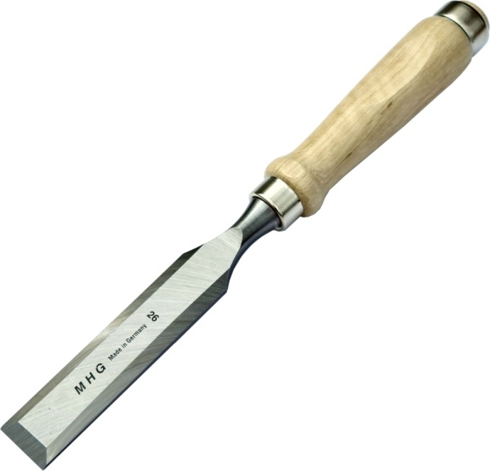 Firmer chisels with hornbeam handle 24 mm, polished blade